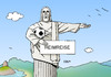 Cartoon: Heimreise (small) by Erl tagged fußball,weltmeisterschaft,wm,viertelfinale,deutschland,frankreich,christus,statue,christusstatue,rio,corcovado,halbfinale,heimreise