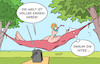 Cartoon: Hitze (small) by Erl tagged politik,krisen,kriege,krisenherd,hitze,klima,wetter,sommer,hängematte,karikatur,erl