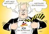 Cartoon: Ich bin Deutschland (small) by Erl tagged westerwelle,kritik,gegenangriff,deutschland,schaden