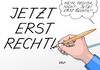 Cartoon: Jetzt erst recht! 1 (small) by Erl tagged anschlag,satire,zeitschrift,charlie,hebdo,tote,tod,verletzte,terror,islamismus,islamismuskritik,frankreich,deutschland,pegida,rechtspopulismus,karikatur,erl