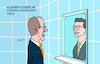 Cartoon: Kanzlertausch (small) by Erl tagged politik,koalition,regierung,kanzler,merz,führungsschwäche,gerüchte,kanzlertausch,hendrik,wüst,spiegel,scherz,karikatur,erl