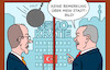 Cartoon: Merz bei Erdogan (small) by Erl tagged politik,bundeskanzler,merz,besuch,türkei,präsident,erdogan,abbau,demokratie,abrissbirne,stadtbild,migration,karikatur,erl