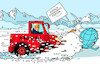 Cartoon: Räumkommando (small) by Erl tagged politik,weltwirtschaftsforum,world,economic,forum,davos,schweiz,trump,zerstörung,weltordnung,räumkommando,schneepflug,schnee,karikatur,erl