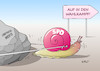 Cartoon: SPD (small) by Erl tagged spd,partei,parteitag,bundestagswahl,wahl,wahlkampf,kanzlerkandidat,martin,schulz,anfang,euphorie,ernüchterung,umfragewerte,hoch,tief,schnecke,fels,karikatur,erl