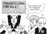 Cartoon: SPD Union (small) by Erl tagged mindestlohn umfragewerte schwarz rot
