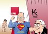 Cartoon: Steinbrück (small) by Erl tagged spd,kanzlerkandidat,frage,peer,steinbrück,frank,walter,steinmeier,sigmar,gabriel,konzept,finanzenrgulierung,finanzregulierung,finanzkrise,superman