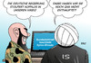 Cartoon: Syrien-Einsatz (small) by Erl tagged syrien,bürgerkrieg,is,islamismus,enthauptung,terror,anschläge,frankreich,paris,schulterschluss,deutschland,militär,einsatz,krieg,kopflos,planlos,karikatur,erl