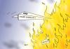 Cartoon: UN (small) by Erl tagged un,nahost,gaza,israel,resolution,krieg,feuer,flugzeug,papier,papierflugzeug,papierflieger