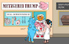 Cartoon: USA EU Russland (small) by Erl tagged politik,usa,trump,beeinflussung,eu,rechtspopulismus,putin,russland,zerstörung,europa,stier,bestattungen,metzgerei,fleischerei,karikatur,erl