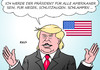 Cartoon: Versöhner Trump (small) by Erl tagged usa wahl präsident trump wahlkampf populismus rassismus sexismus spaltung rede versöhnung karikatur erl