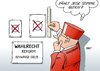 Cartoon: Wahlrecht (small) by Erl tagged wahlrecht,schwarz,gelb,reform,bundesverfassungsgericht,karlsruhe