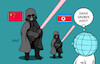 Cartoon: Xi und Kim (small) by Erl tagged politik,china,xi,besuch,nordkorea,kim,darth,vader,kino,erde,karikatur,erl