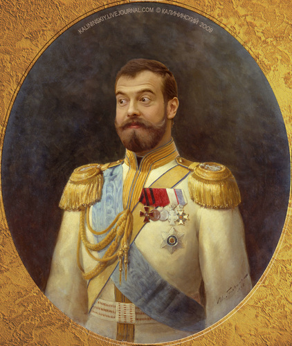 Cartoon: Tsar Medvedev I (medium) by Kalininskiy tagged policy
