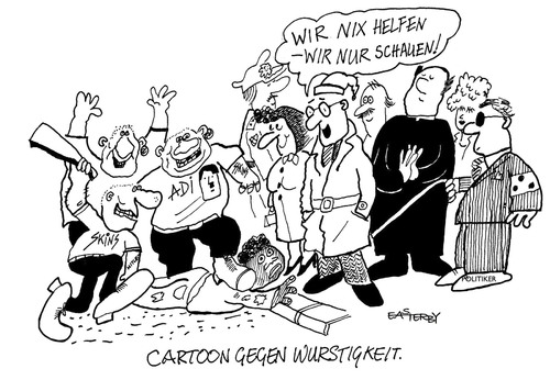 Cartoon: Cartoon gegen Rechts (medium) by EASTERBY tagged racism