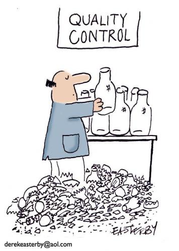 Cartoon: Controlled Quality (medium) by EASTERBY tagged business,workplace,controls