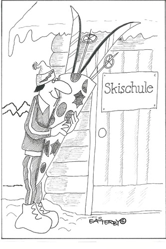 Cartoon: Learners (medium) by EASTERBY tagged skischool,ski,schule,lernen,sport,schultüte,einschulung