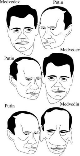 Cartoon: Meddy and Puti (medium) by EASTERBY tagged russia,politics