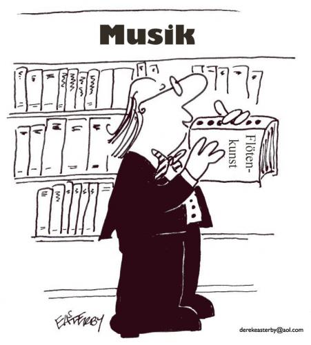 Cartoon: Musik Buch (medium) by EASTERBY tagged books,music,libraries,bookshops,musicalinstruments,playingmusic