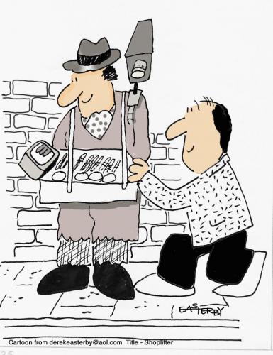 Cartoon: stop thief (medium) by EASTERBY tagged salesman,