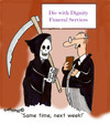 Cartoon: Dead Money (small) by EASTERBY tagged death,funeralls,undertakers