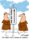 Cartoon: HOLY ORDERS 4 english (small) by EASTERBY tagged monks,halos,heaven