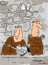 Cartoon: HOLY ORDERS 8 (small) by EASTERBY tagged monks,halos,faith,believing,cleaning