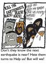 Cartoon: When will they ever learn (small) by EASTERBY tagged hate,love,help,aid