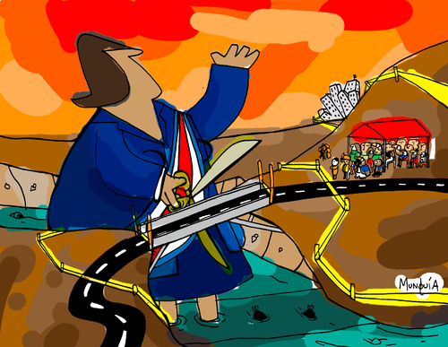 Cartoon: Bridge opening (medium) by Munguia tagged bridge