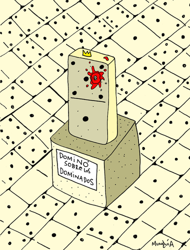 Cartoon: Domino sobre los dominados (medium) by Munguia tagged costa,rica,domino,dominar,dominados,monumento,politico