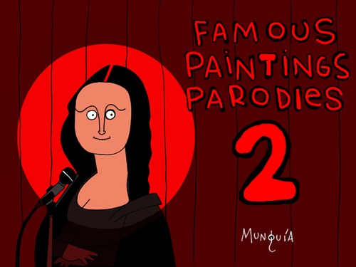 Cartoon: Famous Paintings Parodies 2 (medium) by Munguia tagged video,game,test,quiz,trivia,spoof,parodies,parody,painting,famous,munguia,art,fun