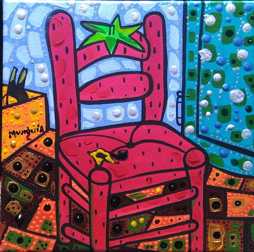 Cartoon: Fre Silla (medium) by Munguia tagged vincent,van,gogh,strawberry,chair,parody,famous,painting,fresa
