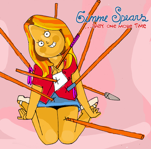 Cartoon: Gimme Spears (medium) by Munguia tagged britney,spears,album,cover,parody,parodies,pop,version,spoof,funny