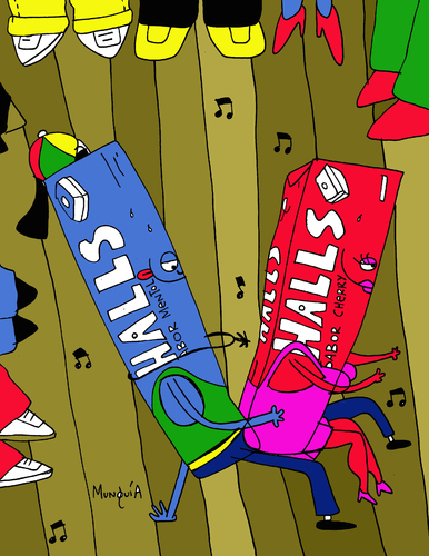 Cartoon: Halls of Dancehall (medium) by Munguia tagged halls,hardcandy,mentol,dancehall,reggae,ragga,raggamuffin,music,dance,hall