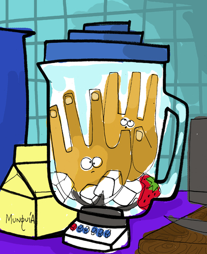 Cartoon: Hand Shake (medium) by Munguia tagged handshake,hands,blender