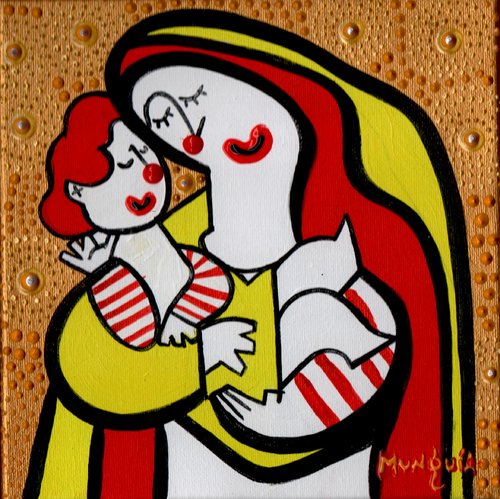 Cartoon: MacDonna (medium) by Munguia tagged botticelli,sandro,madonna,and,child,famous,paintings,parodies,version,spoof