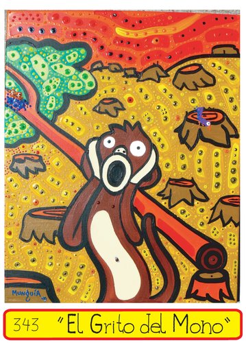 Cartoon: Monkey Scream (medium) by Munguia tagged the,scream,munch,bridge,bruke,monkey,munguia,costa,rica,world