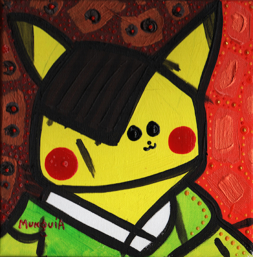 Cartoon: Pablo Pikachu (medium) by Munguia tagged pikachu,pablo,picasso,self,portrait,auto,retrato,pokemon,go