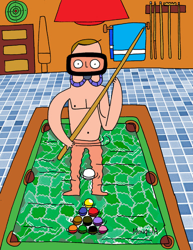 Cartoon: Toon Pool (medium) by Munguia tagged pool,billar,piscina,water,ball,toon,cartoon,munguia