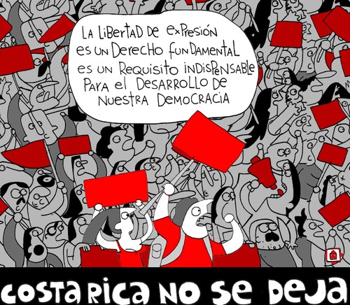 Cartoon: Manifestation VideoGame (medium) by Munguia tagged costa,rica,no,se,deja,videojuego,free,game,video,manifestation,protest,civil,expresion