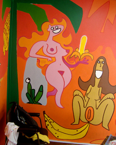 Cartoon: Porn Paradise Mural Details 2 (medium) by Munguia tagged animals,love,naked,hard,woman,men,kamasutra,mural,colr