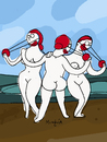 Cartoon: 3 funnies (small) by Munguia tagged clown,graces,rafael,red,nose,parody