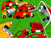 Cartoon: Auto Gol (small) by Munguia tagged autogol,auto,gol,futball,futbol,munguia,calcamunguias,humor,caricatura,grafico,costa,rica,carros,automobil,coches