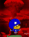 Cartoon: Captain Atomic Ant from America (small) by Munguia tagged september11,911,twin,towers,new,york,terror,usa,2001,japon,hiroshima,atomic,atom,ant,captain,america,starter