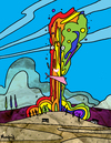 Cartoon: Gayser (small) by Munguia tagged gay,geiser,geyser,old,faithful,yellowstone,rainbow,colors,eruption,water,national,park,nature