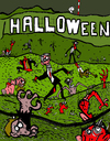 Cartoon: Halloween (small) by Munguia tagged hollywood,billboard,montain,zombies,halloween,living,dead,decay,death,cementery,thriller,movie,munguia,costa,rica,humor,grafico,caricatura,muertos,zombis