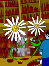 Cartoon: margaritas con margaritas (small) by Munguia tagged margaritas,cocktail,flower,bar,calcamunguia,costa,rica,munguia,humor,grafico