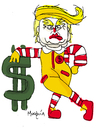 Cartoon: McDonaldTrump Hambourgeois clown (small) by Munguia tagged donald,trump,mcdonalds,clown
