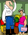 Cartoon: package (small) by Munguia tagged package,male,bult,bulto,paquete,maleta,man,jeans