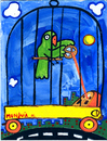 Cartoon: perico periferico (small) by Munguia tagged parrot,perico,lora,bird,cage