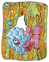 Cartoon: Pez Vela (small) by Munguia tagged fish,candle,water,underwater,pez,vela,peces,pescado
